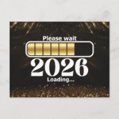 Cartes Pour Fêtes Annuelles 2026 Loading Please Wait Happy New Year (Devant)