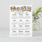 Cartes Pour Fêtes Annuelles 2026 Moderne année complète 12 mois Calendrier 4 P (Debout devant)