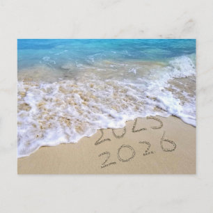 Cartes Pour Fêtes Annuelles 2026 Nouvel An Plage tropicale Océanique