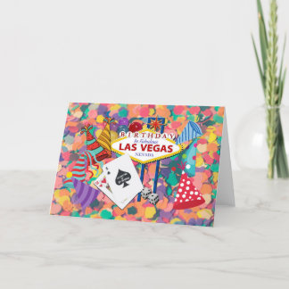 Cartes Pour Fêtes Annuelles 21e anniversaire à Las Vegas Card