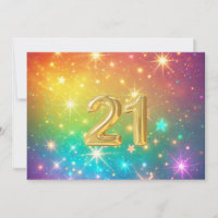 21e étoile arc-en-ciel colorée
