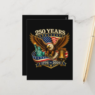 Cartes Pour Fêtes Annuelles 250 ans 250e anniversaire américain États-Unis