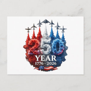 Cartes Pour Fêtes Annuelles 250 Ans Américain 250e USA Patriotique 4 juillet