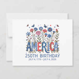 Cartes Pour Fêtes Annuelles 250 Ans Anniversaire Amérique États-Unis 250e Anni