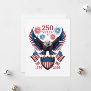 Cartes Pour Fêtes Annuelles 250e anniversaire 250 ans États-Unis 1776