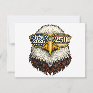 Cartes Pour Fêtes Annuelles 250e anniversaire États-Unis 1776-2026 Aigle chauv