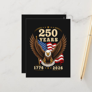 Cartes Pour Fêtes Annuelles 250e anniversaire États-Unis 250 ans 1776-2026
