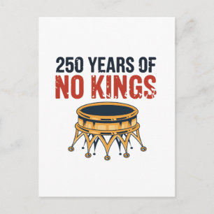 Cartes Pour Fêtes Annuelles 250e anniversaire sans roi 4 juillet 1776-2026