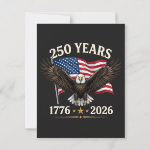 Cartes Pour Fêtes Annuelles 250e anniversaire USA