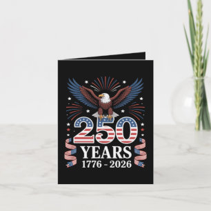 Cartes Pour Fêtes Annuelles 250e anniversaire USA 1776 2026 Aigle patriotique