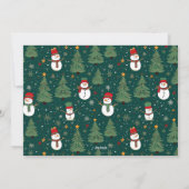 Cartes Pour Fêtes Annuelles 2 Collage Photo Écriture Élégante Vert Blanc (Dos)