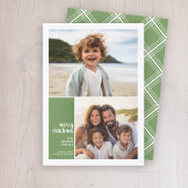 Cartes Pour Fêtes Annuelles 2 Collage photo minimum Noël vert de Noël