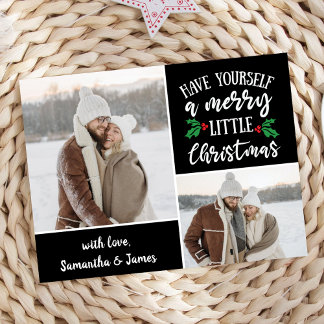 Cartes Pour Fêtes Annuelles 2 Collage Photo Ont Un Joyeux Petit Noël