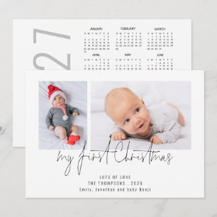 Cartes Pour Fêtes Annuelles 2 Photo 2027 Calendrier Bébé Premier Noël