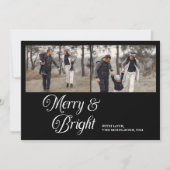 Cartes Pour Fêtes Annuelles 2 photo Famille Joyeux et Noël brillant (Devant)