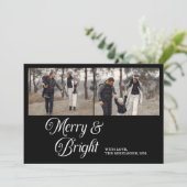 Cartes Pour Fêtes Annuelles 2 photo Famille Joyeux et Noël brillant (Debout devant)