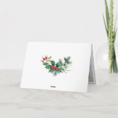 Cartes Pour Fêtes Annuelles 2 PHOTO Holly Berry Wreath voeux de Noël (Dos)