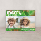 Cartes Pour Fêtes Annuelles 2 Photo - Joyeux Noël - Cravate-teinture rouge ver