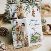 Cartes Pour Fêtes Annuelles 2 Photo Joyeux Noël Végétal d'hiver Foliage