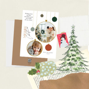 Cartes Pour Fêtes Annuelles 2 Photo Joyeux voeux de Noël ornemental