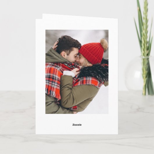 Cartes Pour Fêtes Annuelles 2 PHOTO Moderne Golden Noël Salutation (Dos)