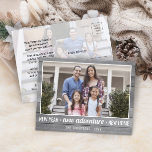 Cartes Pour Fêtes Annuelles 2 Photo Nouvel An Adventure Farmhouse Home Moving