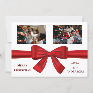 Cartes Pour Fêtes Annuelles 2 photos personnalisées famille Noël