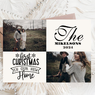 Cartes Pour Fêtes Annuelles 2 Photos Premier Noël dans notre nouvelle maison