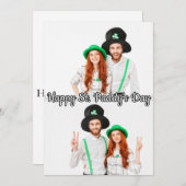 Cartes Pour Fêtes Annuelles 2 photos St Patrick's Day Shamrock Irish Celtic (Devant / Derrière)