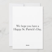 Cartes Pour Fêtes Annuelles 2 photos St Patrick's Day Shamrock Irish Celtic (Dos)