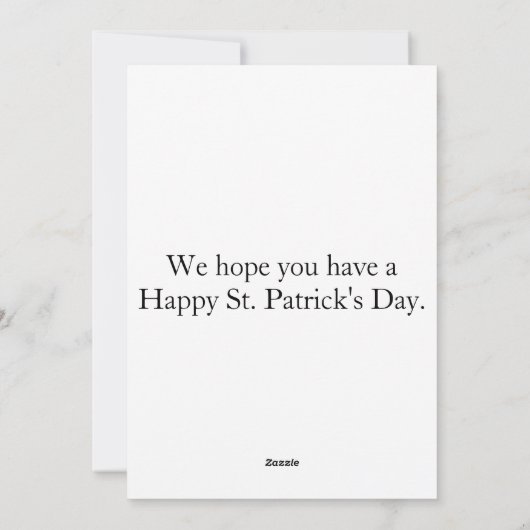 Cartes Pour Fêtes Annuelles 2 photos St Patrick's Day Shamrock Irish Celtic (Dos)