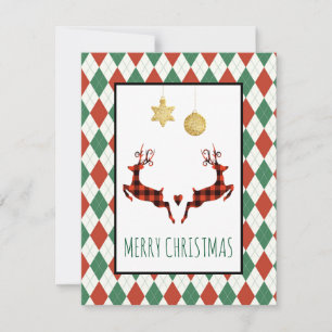 Cartes Pour Fêtes Annuelles 2 Saut de cerfs de Noël