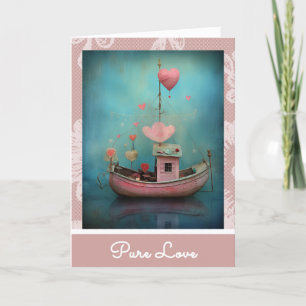 Cartes Pour Fêtes Annuelles *~* 32 AP51 Love Boat Hearts Romantique Valentine