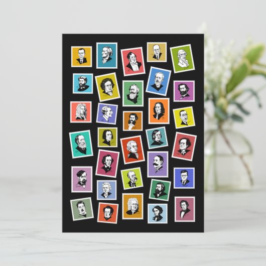 Cartes Pour Fêtes Annuelles 32 portraits graphiques des plus grands compositeu (Debout devant)