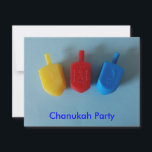 Cartes Pour Fêtes Annuelles 3 Draydels<br><div class="desc">(plusieurs produits sélectionnés)un sac fourre-tout mignon avec 3 draydels sur un arrière - plan bleu et les mots Happy chanukah épelé dans le script.</div>