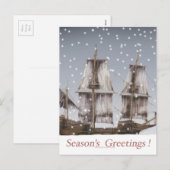 CARTES POUR FÊTES ANNUELLES 3 JOYEUSES FÊTES (Devant / Derrière)