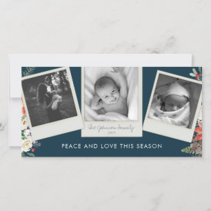 Cartes Pour Fêtes Annuelles 3 Mise en page photo Vintage capture d'écran Navy