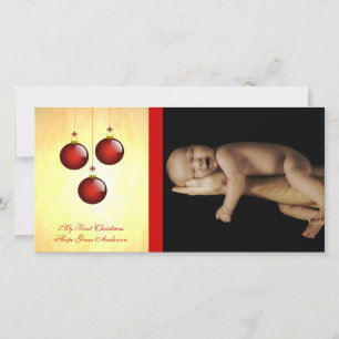 Cartes Pour Fêtes Annuelles 3 ornements rouges