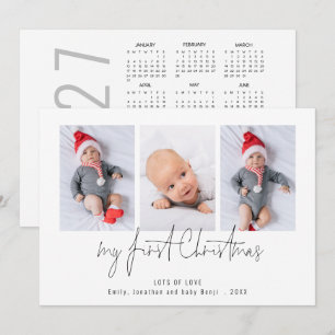 Cartes Pour Fêtes Annuelles 3 Photo 2027 Calendrier Bébé Premier Noël