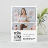 Cartes Pour Fêtes Annuelles 3 Photo Christmas Tree Pregnancy Announcement (Debout devant)