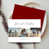 Cartes Pour Fêtes Annuelles 3 Photo Collage Merriest Christmas Nautical Beach