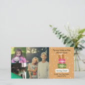 Cartes Pour Fêtes Annuelles 3 Photo Collage Personnalisé Nom Noël Salutations (Debout devant)