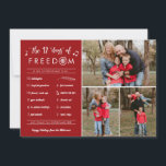 Cartes Pour Fêtes Annuelles 3 Photo Collage Post Vid Funny Christmas<br><div class="desc">Envoyez de la joie et un peu d'humour cette saison de vacances avec ces amusants postCOVID inspiré Noël 3 photo collage cartes plates. Ils présentent "Les 12 Jours de Liberté", avec un ornement remplaçant le "O" dans le mot Liberté, ainsi que quelques petits accents de notes de musique. Il y...</div>