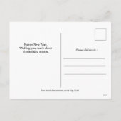 Cartes Pour Fêtes Annuelles 3 Photo Écriture Élégante Moderne Bonne Année (Dos)