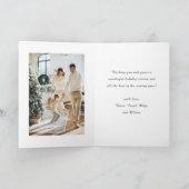 Cartes Pour Fêtes Annuelles 3 Photo Festif Noël Boho Red Bow Ribbon (Intérieur)