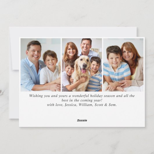 Cartes Pour Fêtes Annuelles 3 PHOTO Festive Père Noël Sleigh Noël Salutation (Dos)