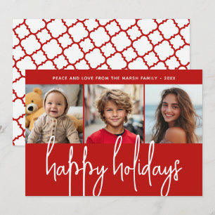 Cartes Pour Fêtes Annuelles 3 Photo - Immense Joyeux Noël - Quatrefeuille Roug