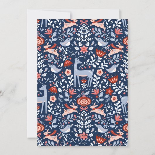 Cartes Pour Fêtes Annuelles 3 Photo Jolly Holidays Noël scandinave (Dos)