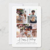 Cartes Pour Fêtes Annuelles 3 Photo Joyeuses Fêtes de Noël (Devant)