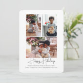 Cartes Pour Fêtes Annuelles 3 Photo Joyeuses Fêtes de Noël (Debout devant)